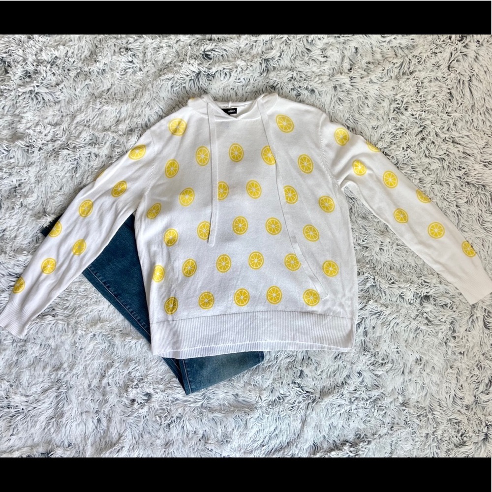 Aqua women’s sweater with hood